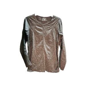 Athleta Foothill Seamless Long Sleeve Shirt Gray Med Excellent Condition